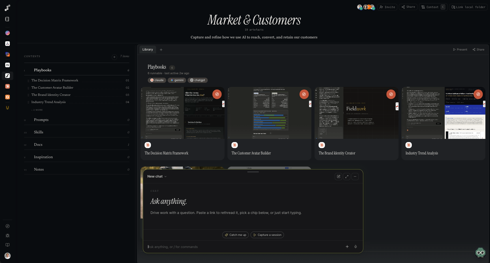 Ascend platform - experimenter's logbook with prompts, playbooks, and search